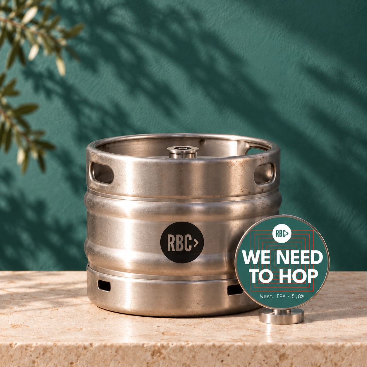 Fût inox avec cavalier de pompe We Need to Hop — Fût 30 L